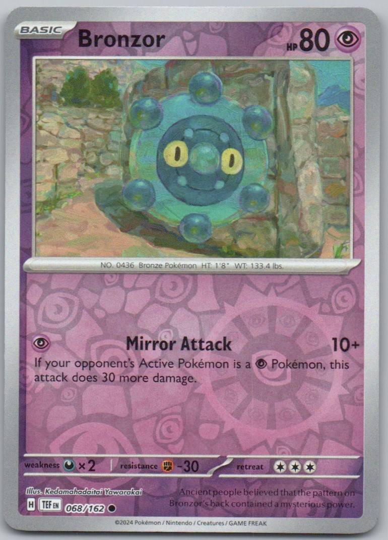 Bronzor 068 Reverse Holo Psychic Card - Temporal Forces
