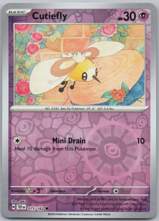 Cutiefly 075 Reverse Holo Psychic Card - Temporal Forces