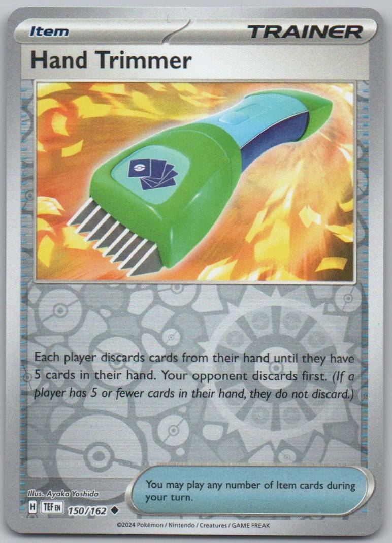 Hand Trimmer 150 Reverse Holo Trainer Card - Temporal Forces