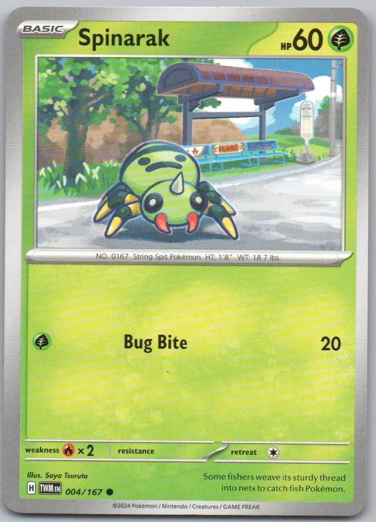 Spinarak 004 Normal Grass Card - Twilight Masquerade