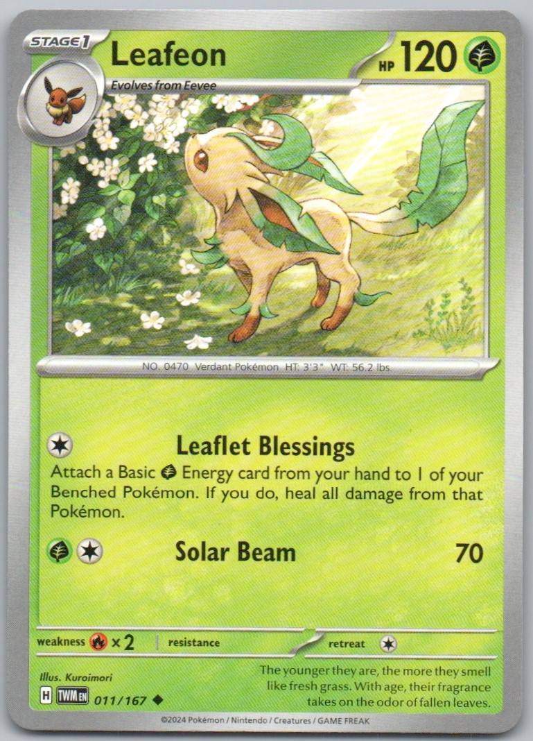 Leafeon 011 Normal Grass Card - Twilight Masquerade