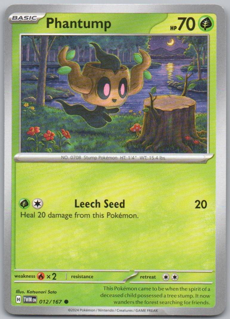 Phantump 012 Normal Grass Card - Twilight Masquerade