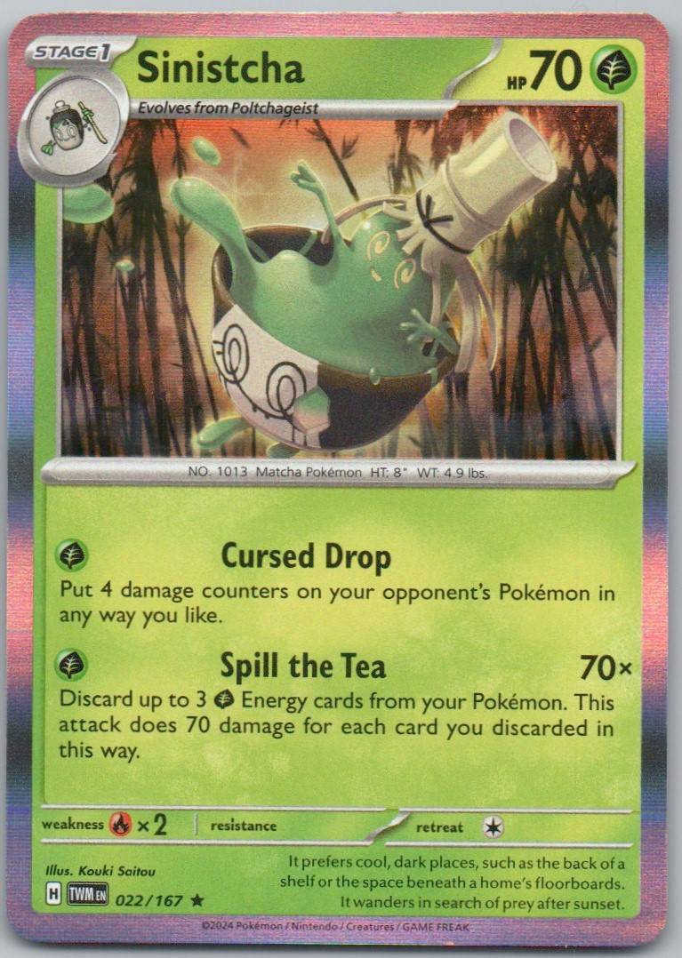 Sinistcha 022 Holo Grass Card - Twilight Masquerade