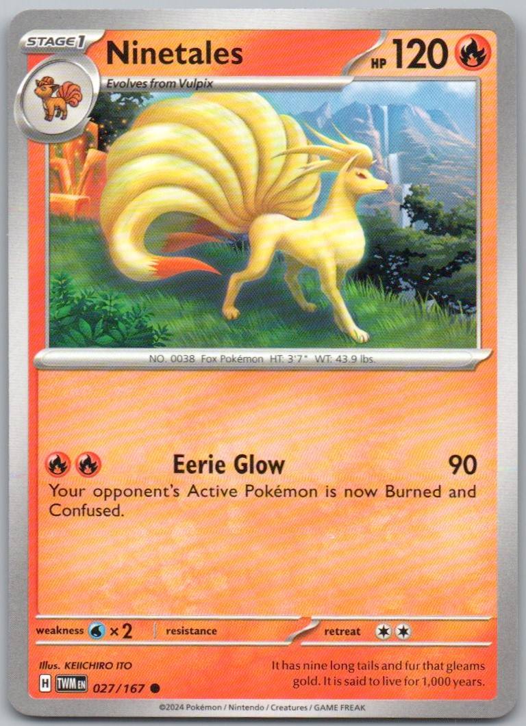 Ninetales 027 Normal Fire Card - Twilight Masquerade