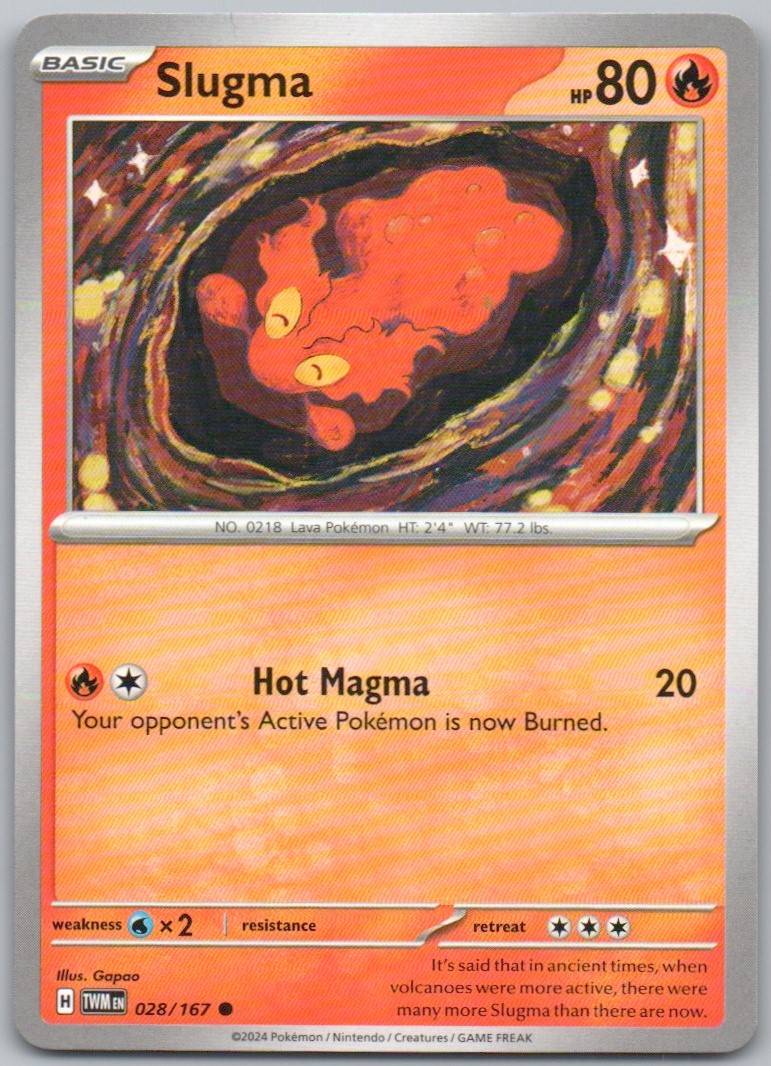 Slugma 028 Normal Fire Card - Twilight Masquerade