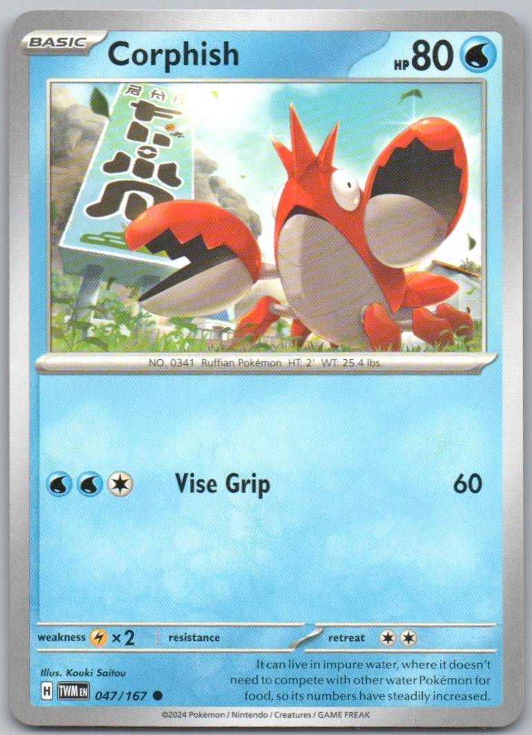 Corphish 047 Normal Water Card - Twilight Masquerade