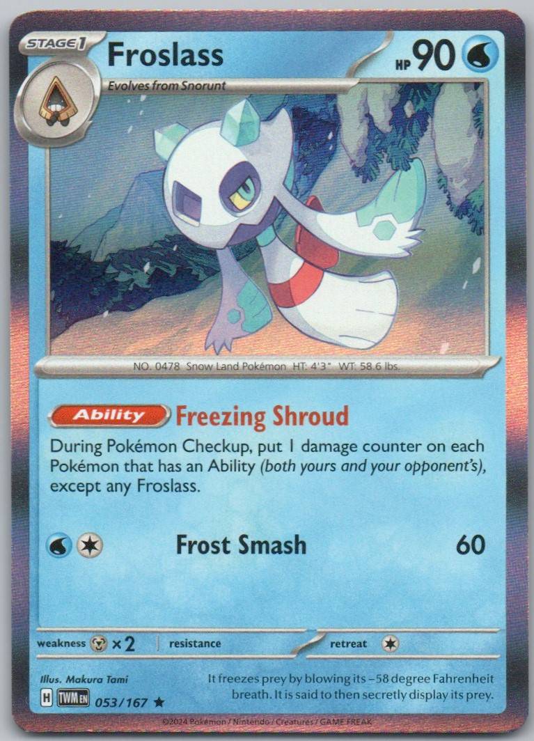 Froslass 053 Holo Water Card - Twilight Masquerade