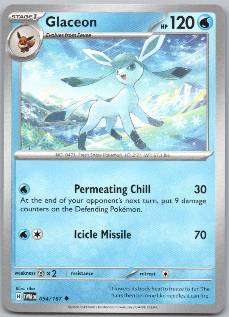 Glaceon 054 Normal Water Card - Twilight Masquerade
