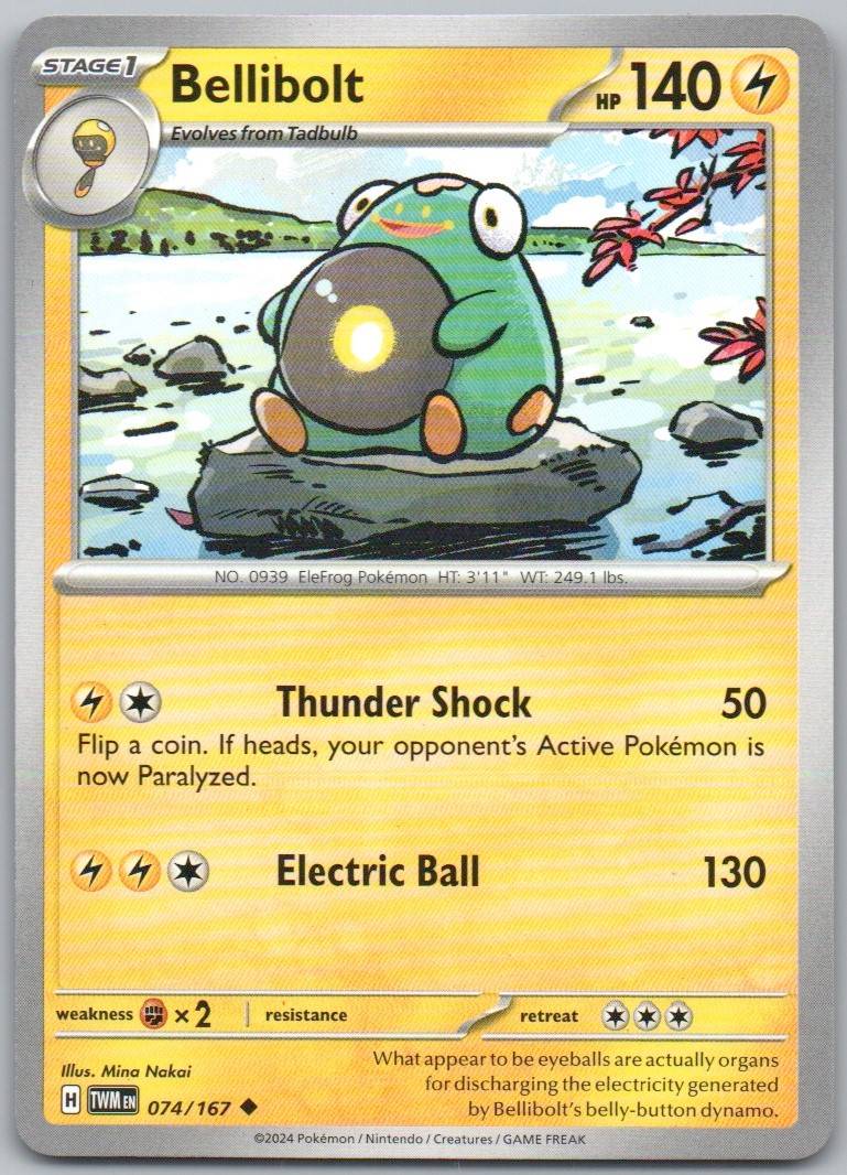 Bellibolt 074 Normal Lightning Card - Twilight Masquerade