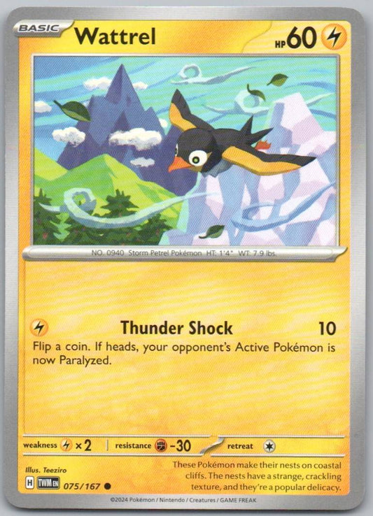 Wattrel 075 Normal Lightning Card - Twilight Masquerade