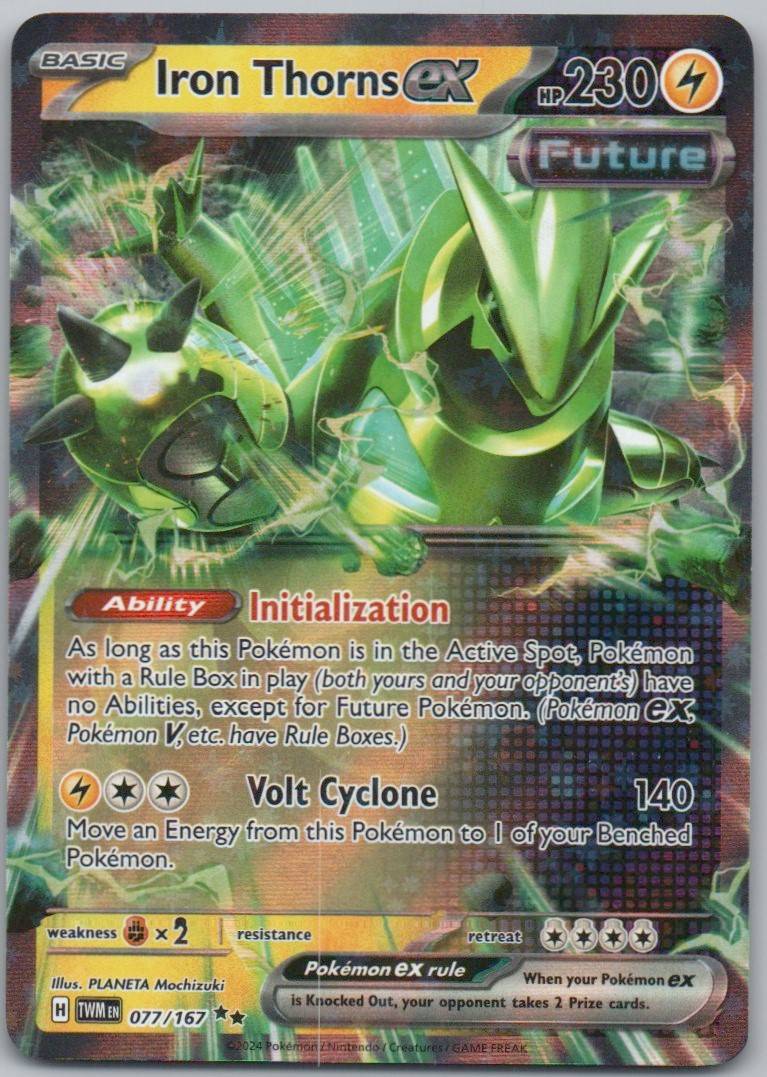 Iron Thorns EX 077 Holo Lightning Card - Twilight Masquerade