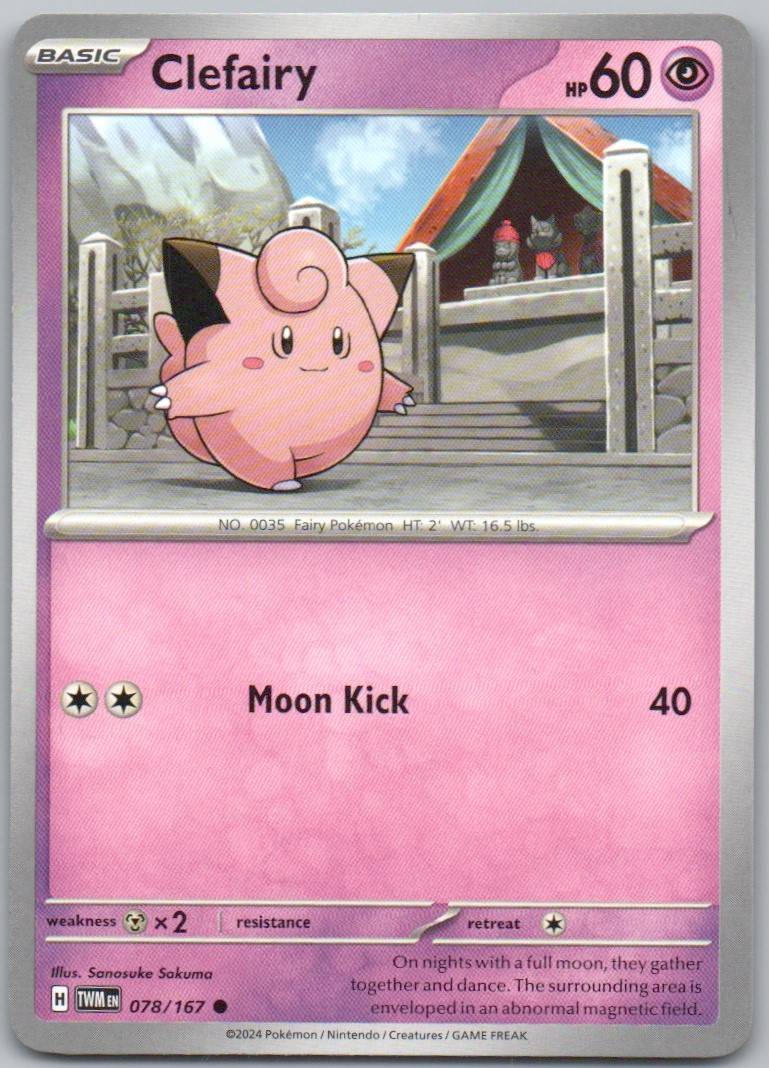 Clefairy 078 Normal Psychic Card - Twilight Masquerade