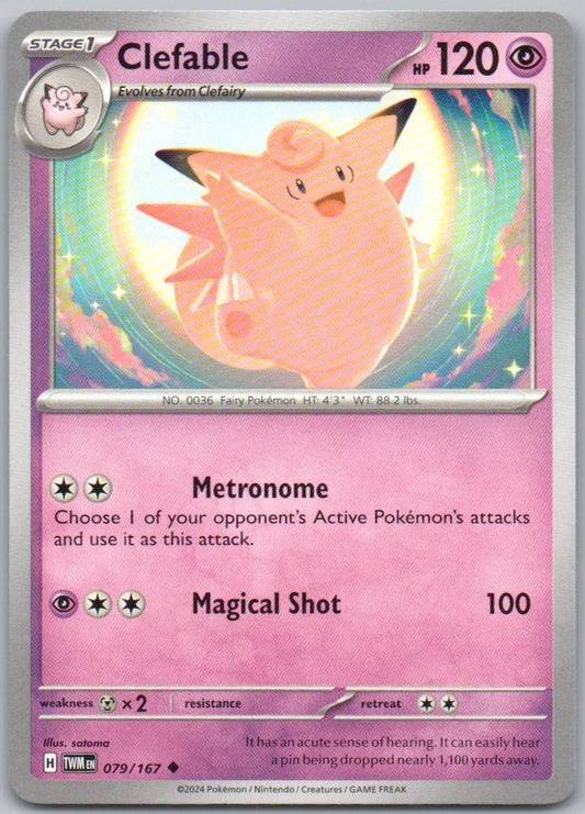 Clefable 079 Normal Psychic Card - Twilight Masquerade