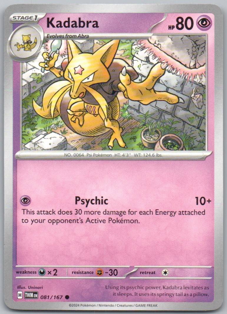 Kadabra 081 Normal Psychic Card - Twilight Masquerade