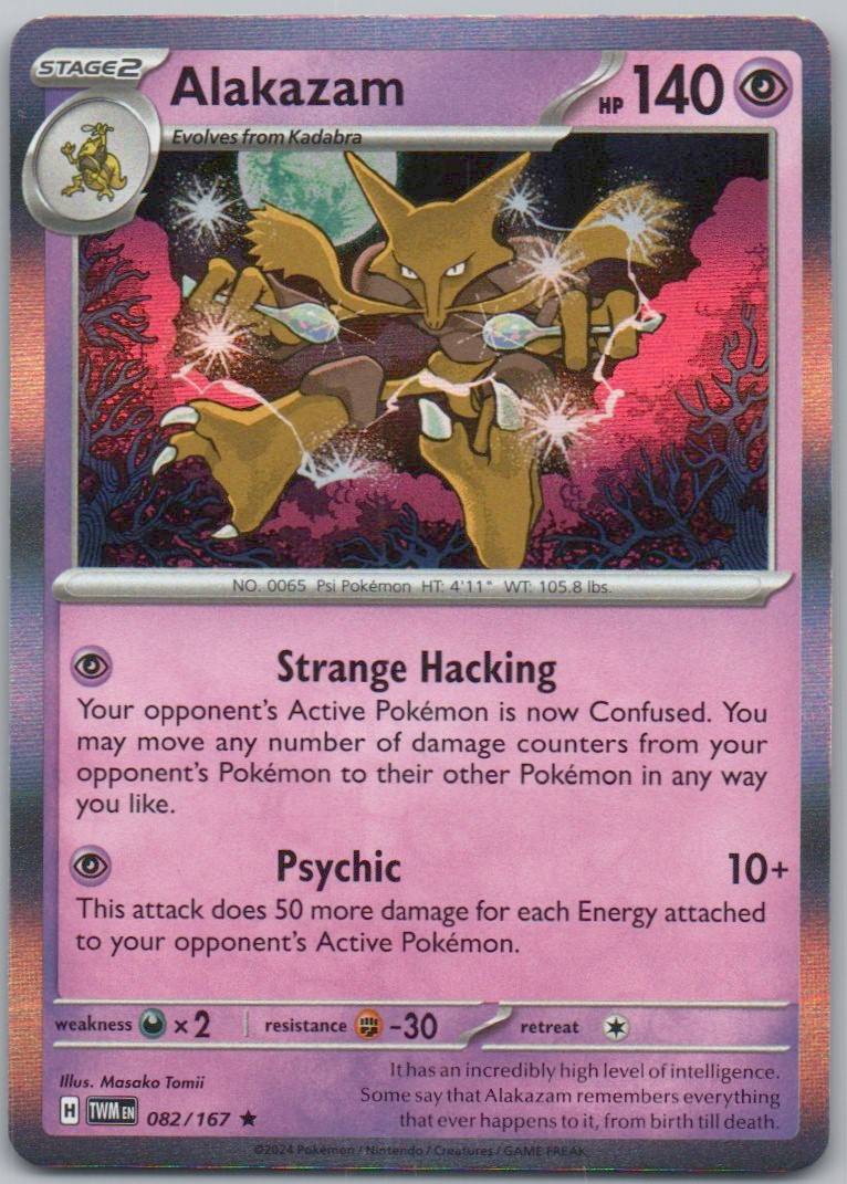 Alakazam 082 Holo Psychic Card - Twilight Masquerade