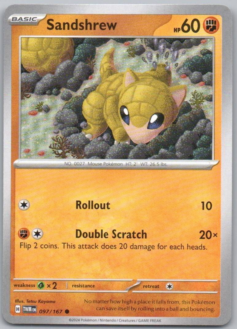 Sandshrew 097 Normal Fighting Card - Twilight Masquerade