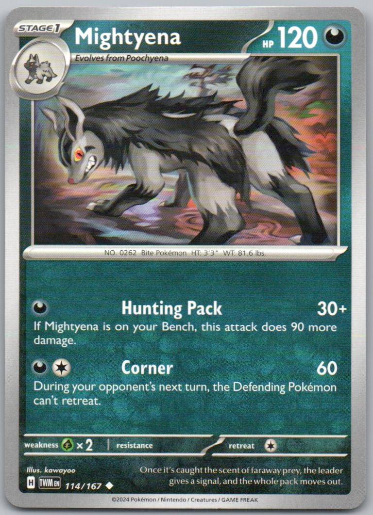 Mightyena 114 Normal Darkness Card - Twilight Masquerade