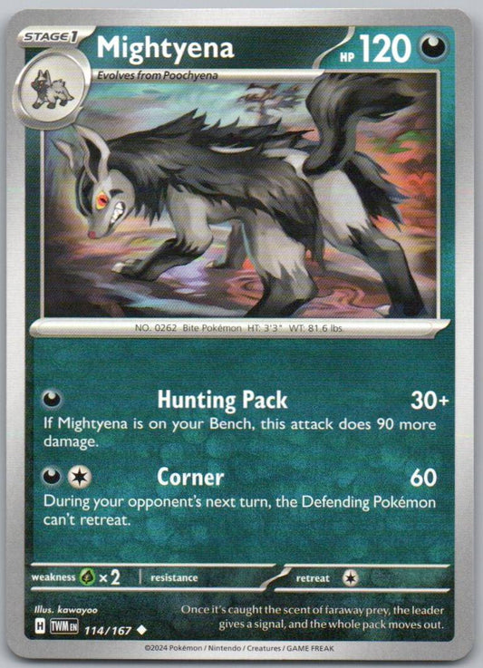 Mightyena 114 Normal Darkness Card - Twilight Masquerade