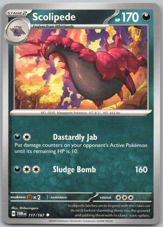 Scolipede 117 Normal Darkness Card - Twilight Masquerade
