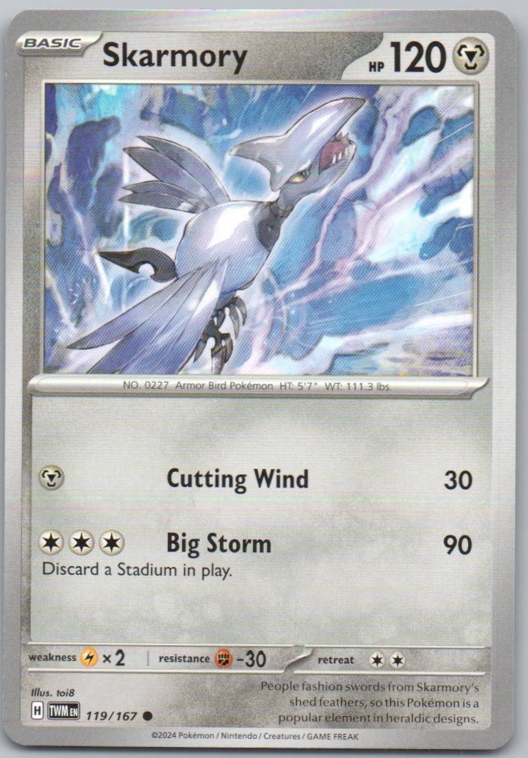 Skarmory 119 Normal Steel Card - Twilight Masquerade