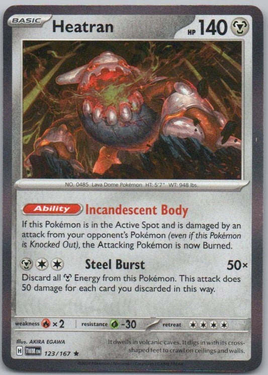 Heatran 123 Holo Steel Card - Twilight Masquerade