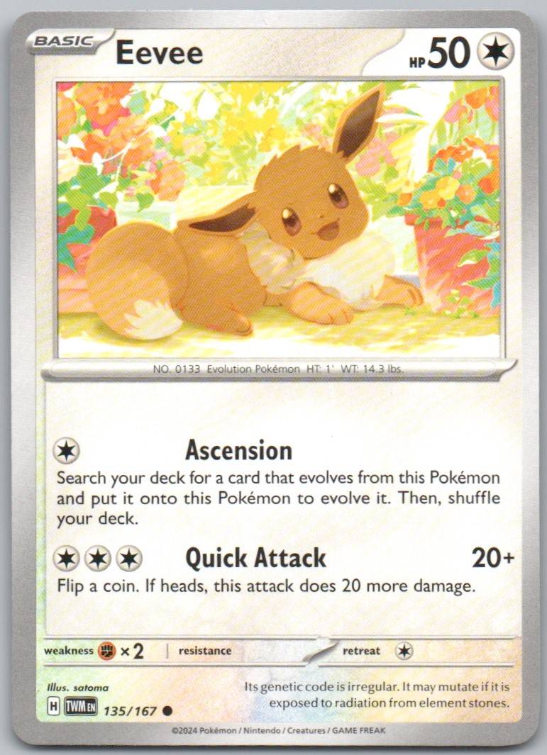 Eevee 135 Normal Colorless Card - Twilight Masquerade