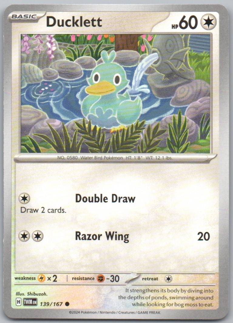 Ducklett 139 Normal Colorless Card - Twilight Masquerade