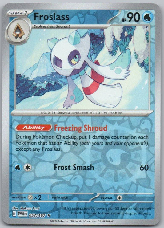 Froslass 053 Reverse Holo Water Card - Twilight Masquerade
