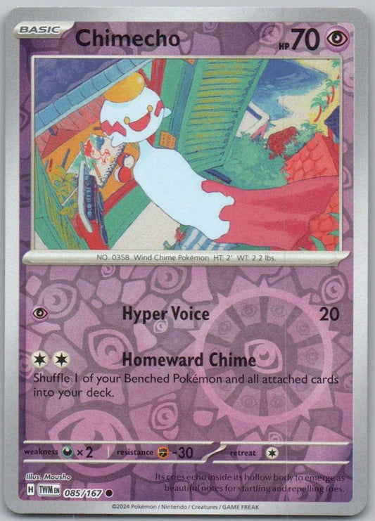 Chimecho 085 Reverse Holo Psychic Card - Twilight Masquerade