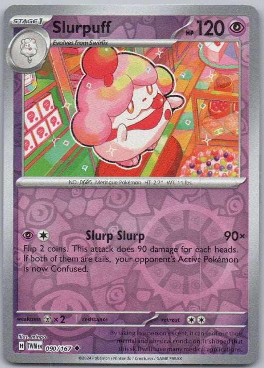 Slurpuff 090 Reverse Holo Psychic Card - Twilight Masquerade