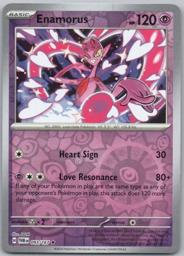 Enamorus 093 Reverse Holo Psychic Card - Twilight Masquerade