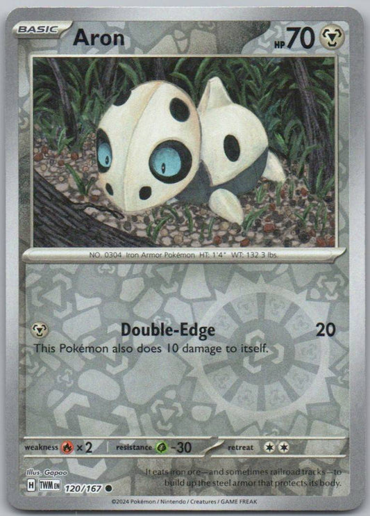 Aron 120 Reverse Holo Steel Card - Twilight Masquerade