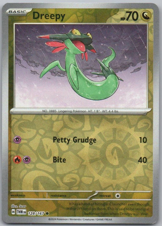 Dreepy 128 Reverse Holo Dargon Card - Twilight Masquerade