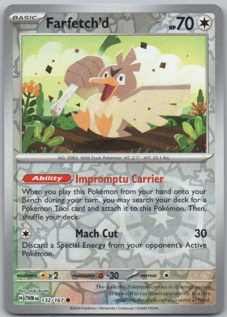 Farfetch'd 132 Reverse Holo Colorless Card - Twilight Masquerade