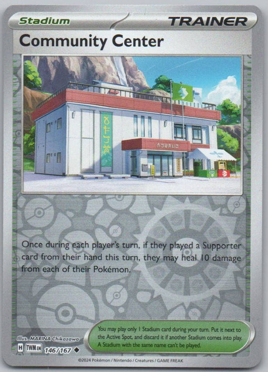 Community Center 146 Reverse Holo Trainer Card - Twilight Masquerade