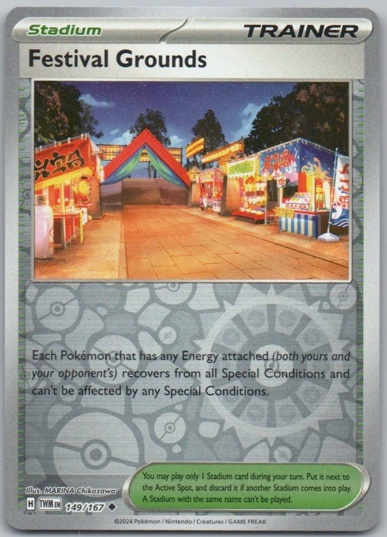 Festival Grounds 149 Reverse Holo Trainer Card - Twilight Masquerade