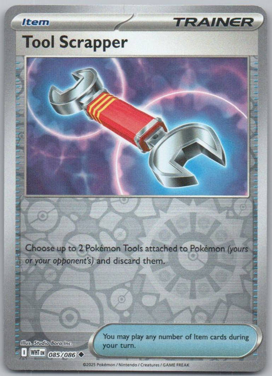 Tool Scrapper 085 Reverse Holo Trainer Card - White Flare