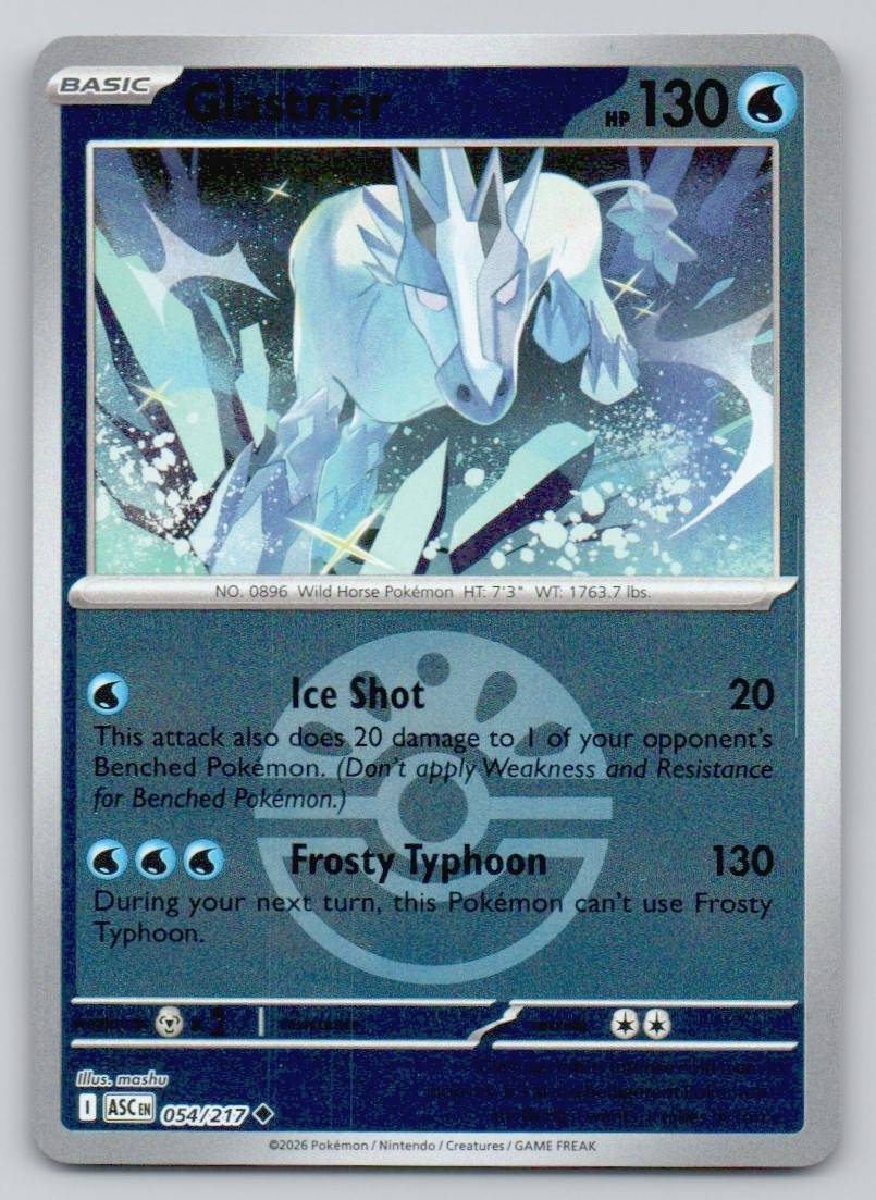 Glastrier (Friend Ball) 054 HOL Card - Ascended Heroes