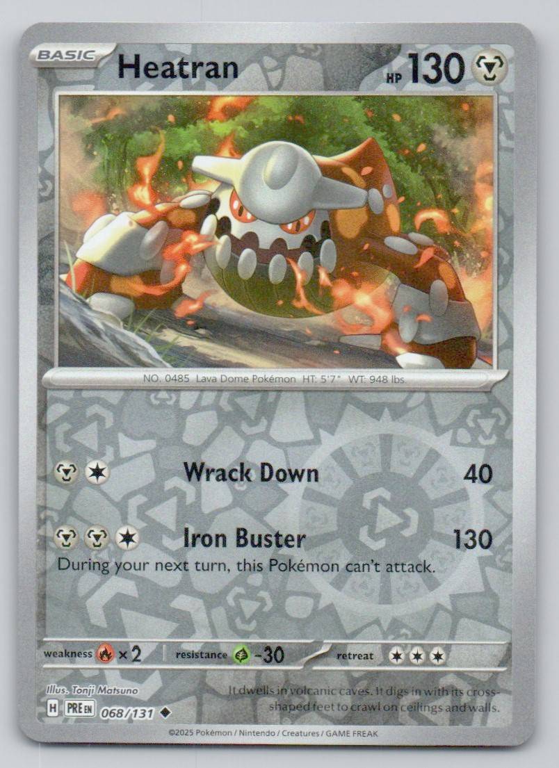 Heatran 068 REV Card - Prismatic Evolutions