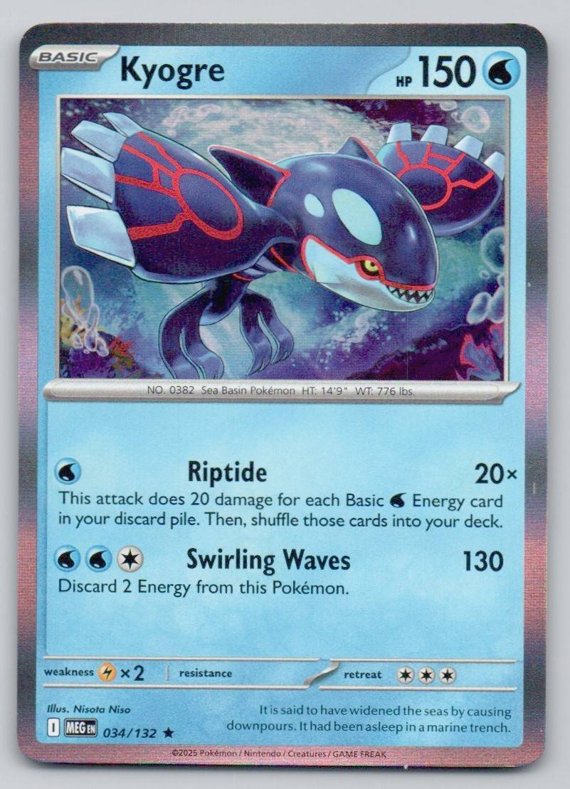 Kyogre 034 NOR Card - Mega Evolution