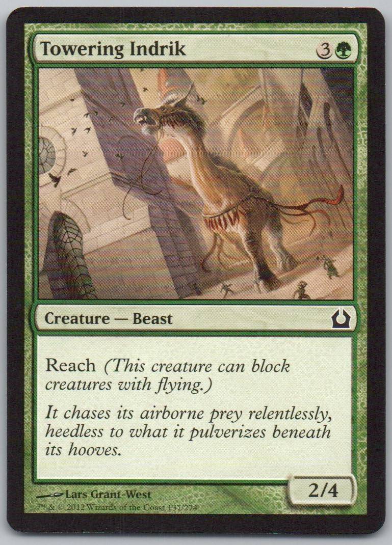 Towering Indrik 137 Normal Creature Card - Return to Ravnica