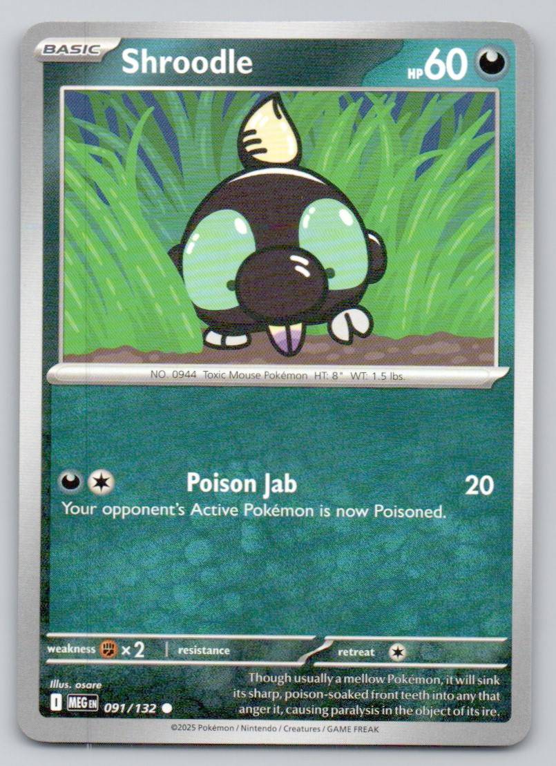 Shroodle 091 NOR Card - Mega Evolution