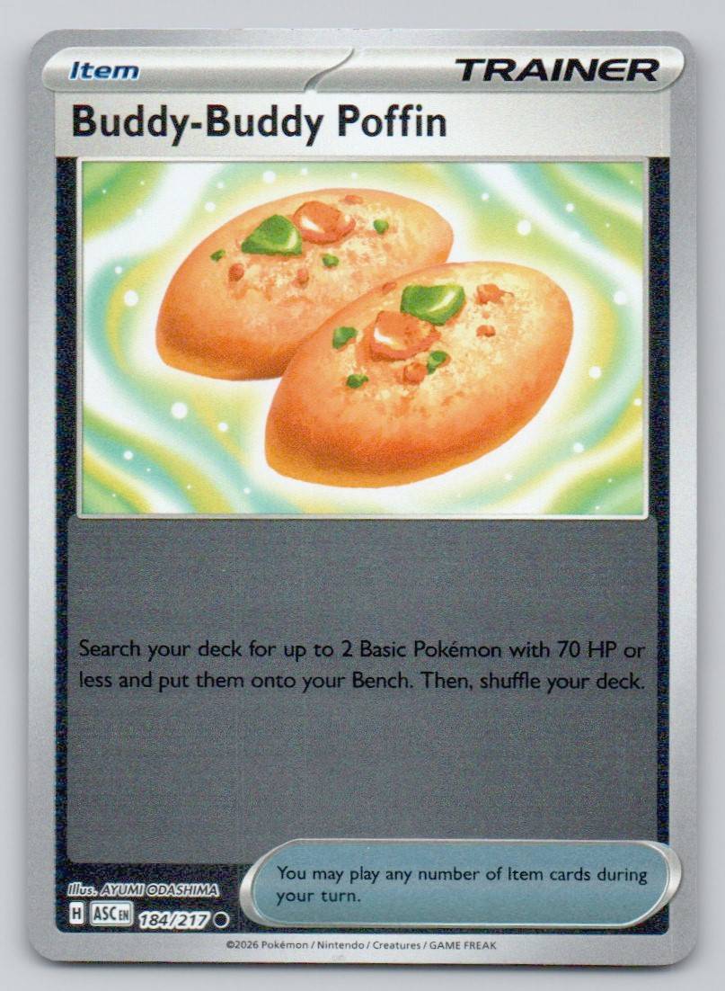 Buddy-Buddy Poffin 184 REV Card - Ascended Heroes