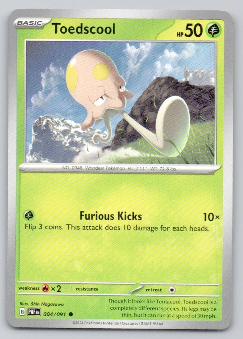 Toedscool 004 NOR Card - Paldean Fates