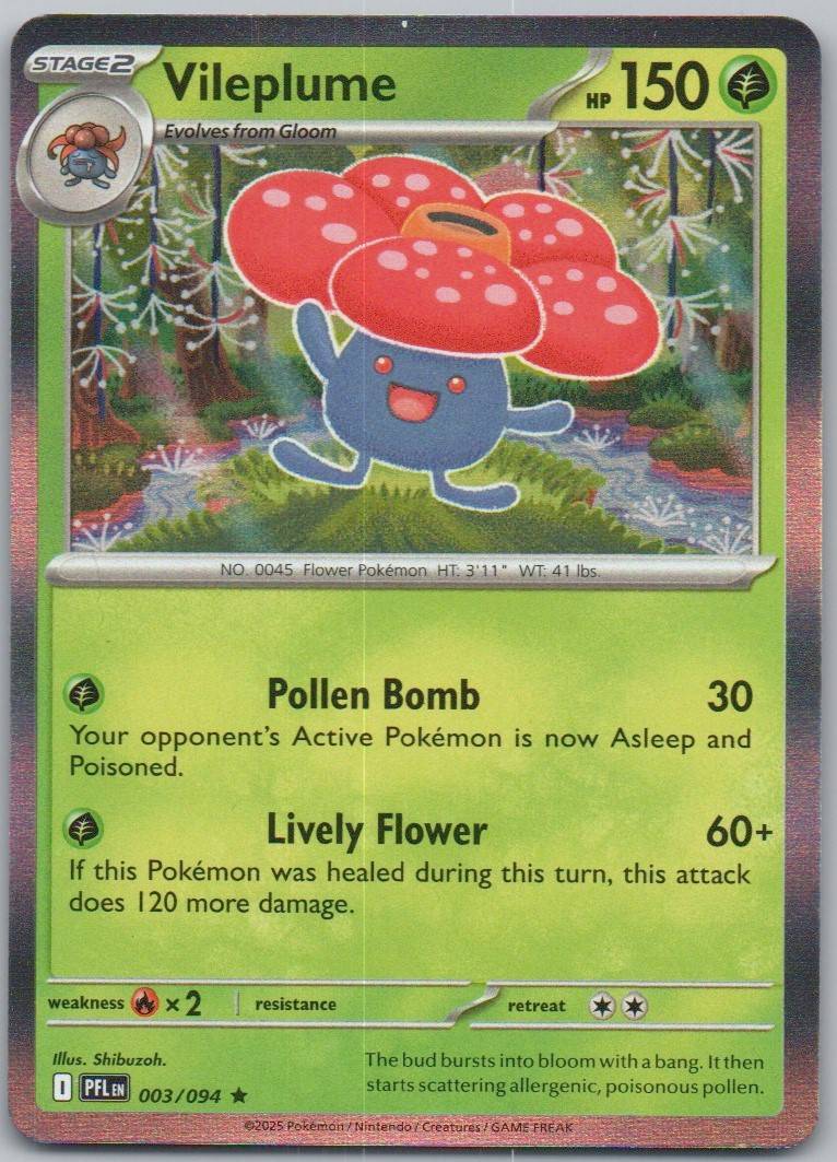 Vileplume 003 NOR Card - Phantasmal Flames