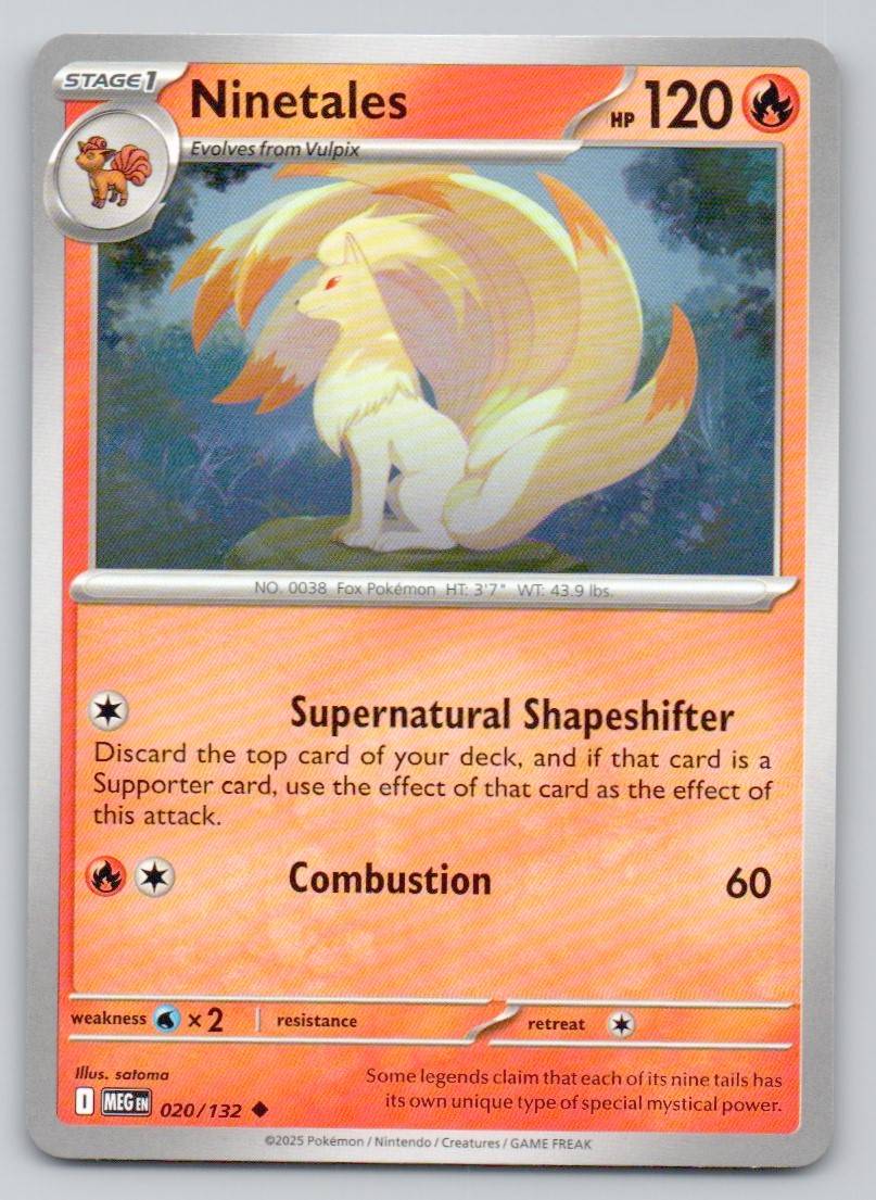 Ninetales 020 NOR Card - Mega Evolution