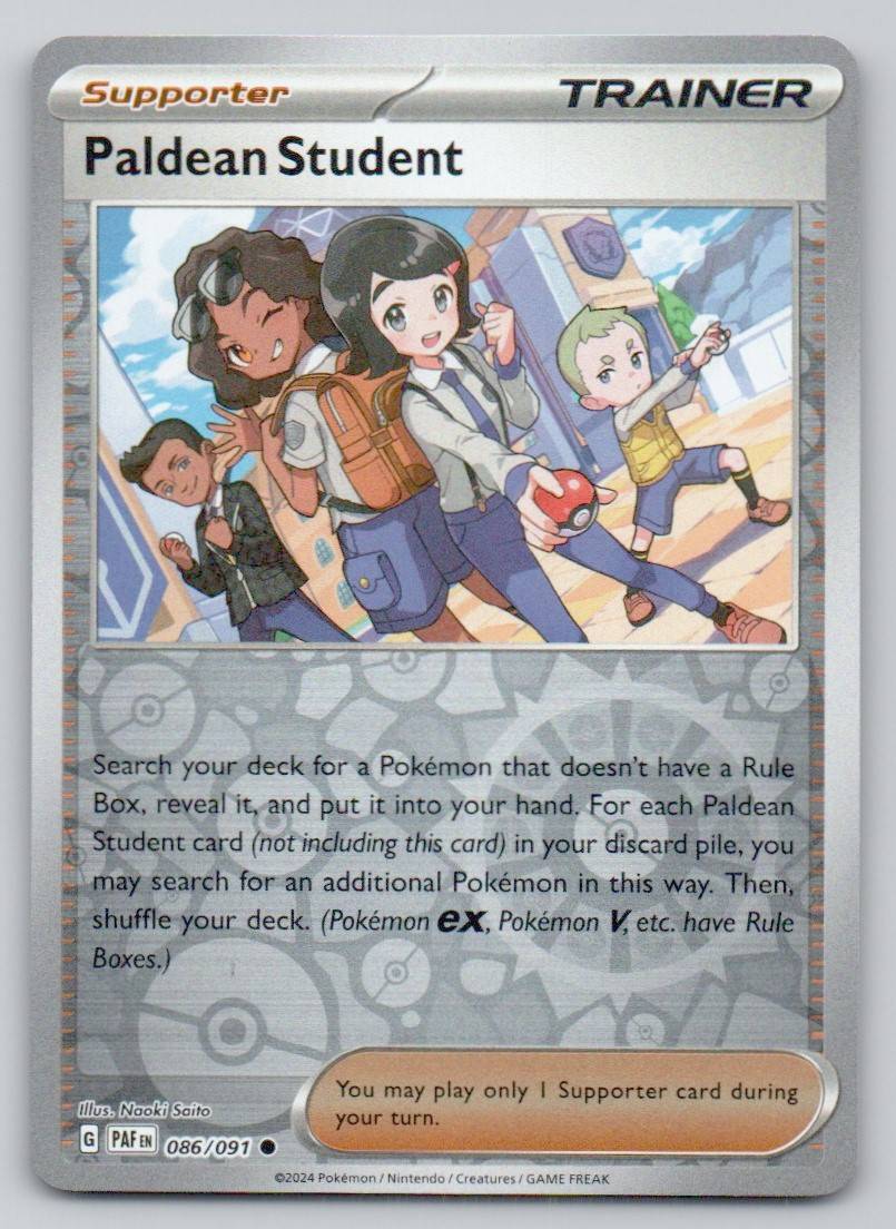 Paldean Student 086 REV Card - Paldean Fates