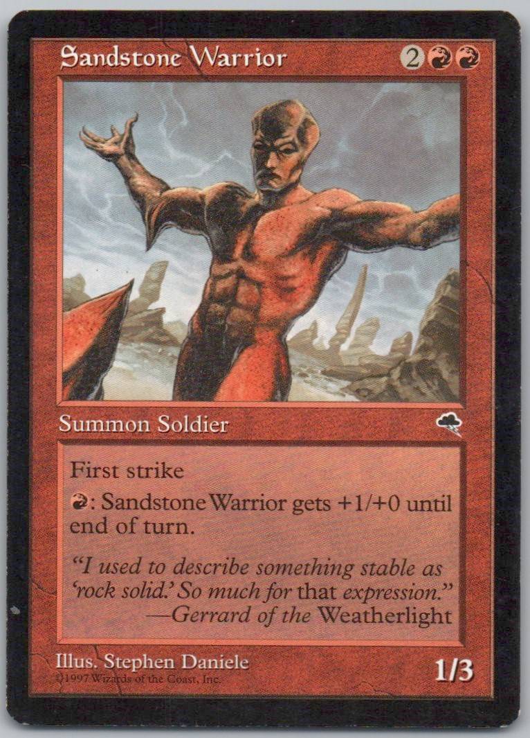 Sandstone Warrior 199 Normal Creature Card - Tempest