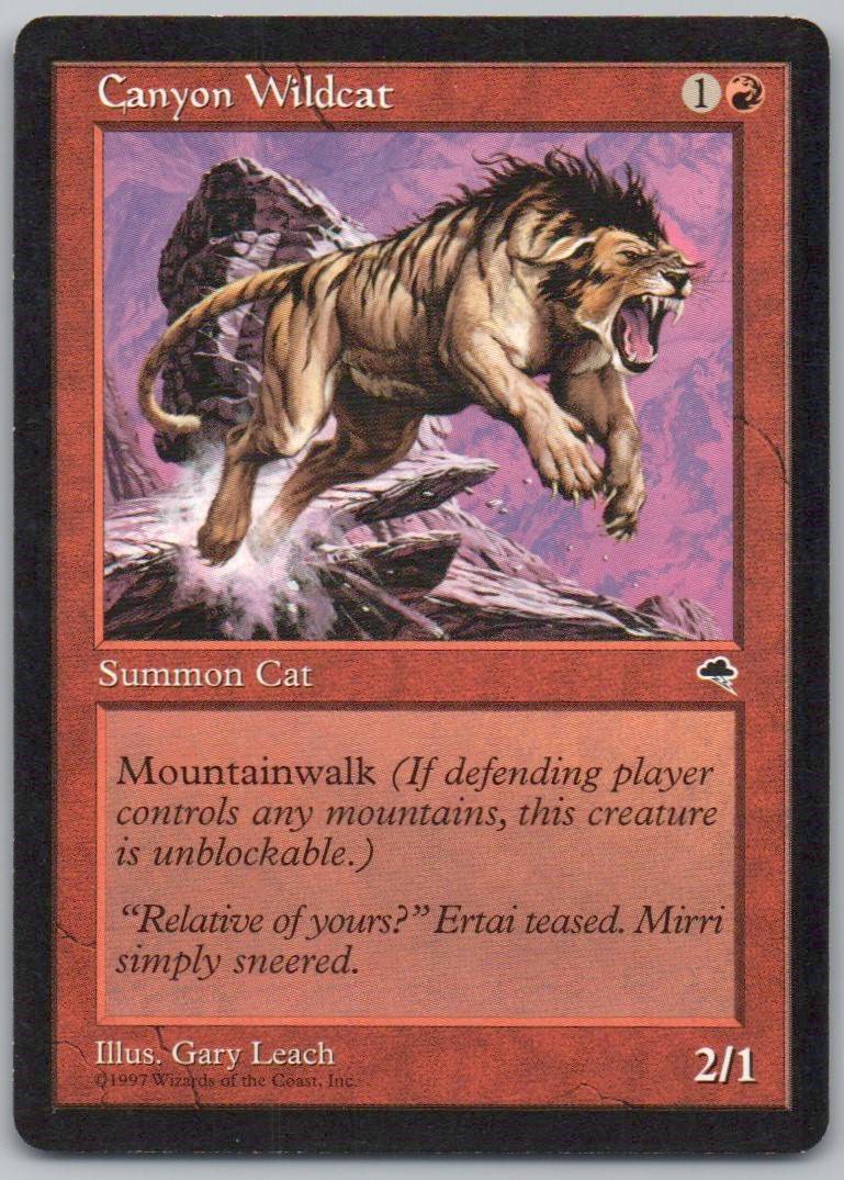 Canyon Wildcat 167 Normal Creature Card - Tempest