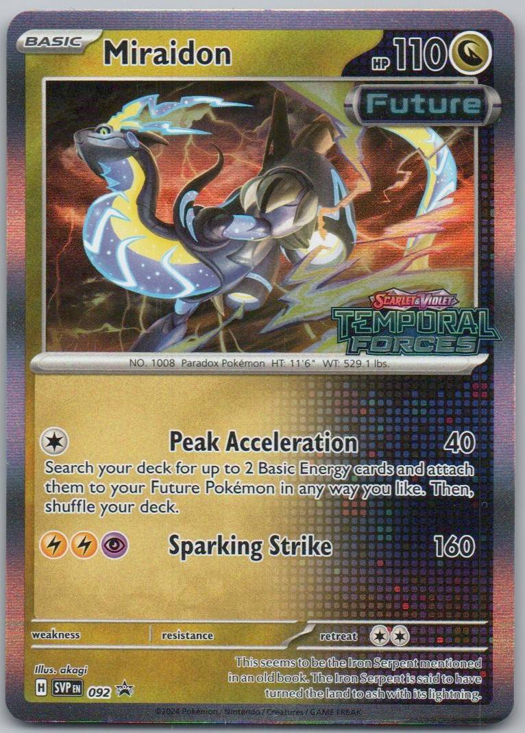 Miraidon (Prerelease) 092 Holo Dragon Card - Scarlet & Violet Promo
